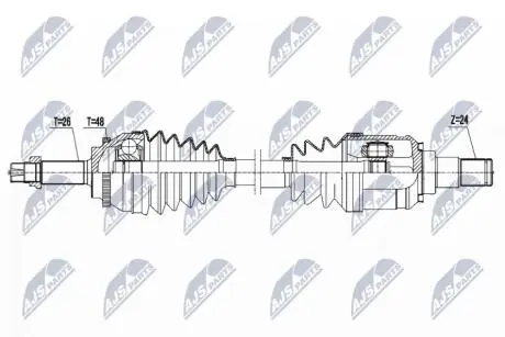 ПІВВІСЬ | TOYOTA AVENSIS 2.0D-4D 116KM 03-08 /ЛІВ, SKRZYNIA 5 BIEGУW/ NTY NPWTY074
