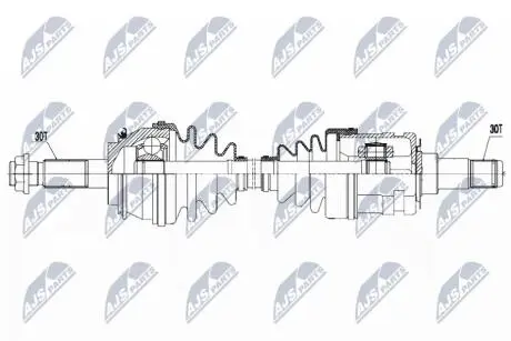 ПІВВІСЬ | TOYOTA 4WD HILUX 2.5D-4D,3.0D-4D 05-15 /ПЕРЕД,LEWA=PRAWA/ NTY NPWTY081