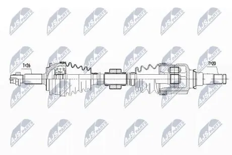 ПІВВІСЬ | TOYOTA AVENSIS T27 1.6 08-, 1.8 MTM/ATM 08- /ЛІВ/ NTY NPWTY087