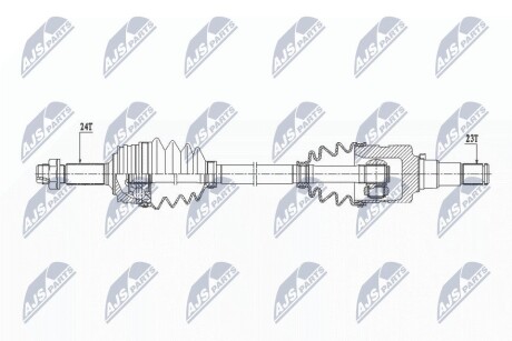 ПІВВІСЬ | TOYOTA AYGO 1.0 05-, PEUGEOT 1.0 107 05-, 108 1.0 14-, CITROEN C1 1.0 05-, C1 II 14- /ПРАВ/ NTY NPWTY094