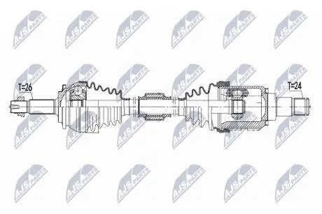 ПІВВІСЬ | TOYOTA PRIUS 1.8HYBRID 09.2015-, PRIUS 1.8HYBRID PLUG-IN 16- /ЛІВ/ NTY NPWTY096