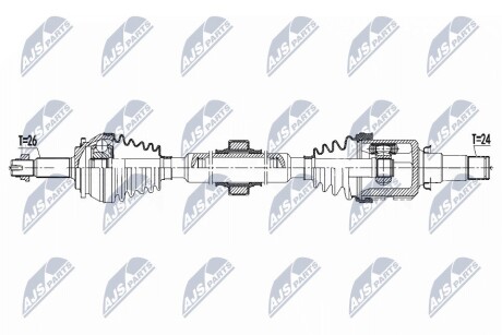 ПІВВІСЬ | TOYOTA PRIUS 1.8HYBRID 09.2015-, PRIUS 1.8HYBRID PLUG-IN 16- /ПРАВ/ NTY NPWTY098