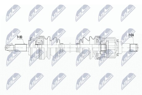 ПІВВІСЬ | TOYOTA VERSO 2.0D-4D 09- /ЛІВ/ NTY NPWTY108