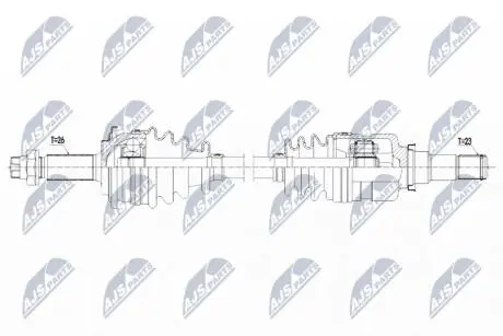 ПІВВІСЬ | TOYOTA YARIS 1.0,1.3 06-11 /ЛІВ,MTM/ NTY NPWTY115