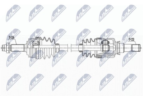 ПІВВІСЬ | TOYOTA AYGO 1.0 05-, PEUGEOT 107 1.0 05-, CITROEN C1 1.0 05- /ПЕРЕД,ЛІВ,MTM,ATM/ NTY NPWTY127