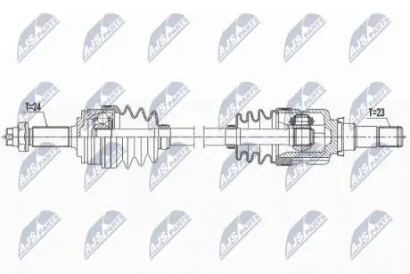 ПІВВІСЬ | TOYOTA AYGO 1.0 05-, PEUGEOT 107 1.0 05-, CITROEN C1 1.0 05- /ПЕРЕД,ЛІВ,MTM,ATM/ NTY NPWTY127
