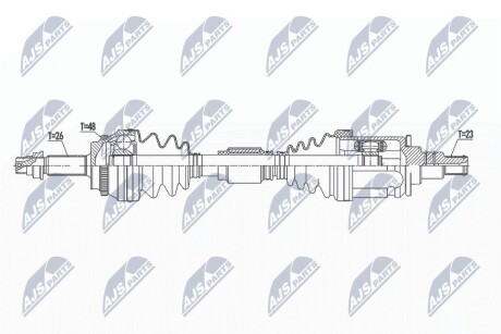 ПІВВІСЬ | TOYOTA RAV4 4WD 00-05 /ПЕРЕД,ЛІВ/ NTY NPWTY131