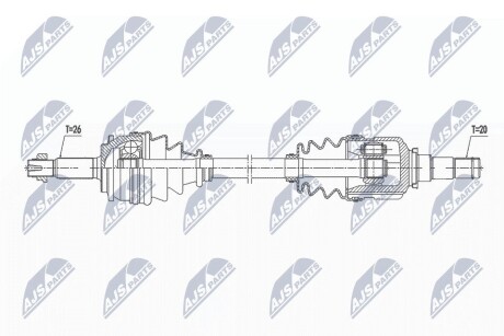 ПІВВІСЬ | TOYOTA AURIS/COROLLA 1.6,1.4D-4D 06-12 /ЛІВ/ NTY NPWTY135