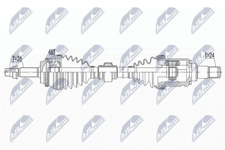 ПІВВІСЬ | TOYOTA CAMRY 2.5HYBRID 11-, LEXUS ES200HYBRID 12- /ЛІВ/ NTY NPWTY137