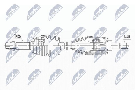 ПІВВІСЬ | TOYOTA RAV4 4WD 05-13 /ЗАД,Л/П/ NTY NPWTY141