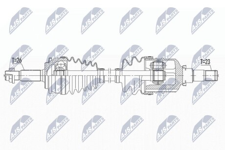 ПІВВІСЬ | TOYOTA AURIS/COROLLA 1.33,1.4,1.6 06-12 /ЛІВ/ NTY NPWTY143