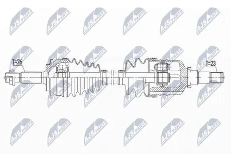 ПІВВІСЬ | TOYOTA AURIS/COROLLA 1.33,1.4,1.6 06-12 /ЛІВ/ NTY NPWTY143