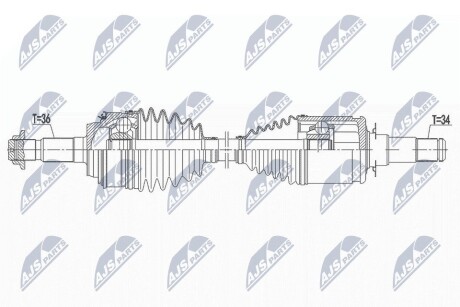 ПІВВІСЬ | TOYOTA LAND CRUISER 200 07-, LEXUS LX570 09- /ПЕРЕД,Л/П/ NTY NPWTY147