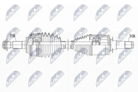 ПІВВІСЬ | TOYOTA LAND CRUISER 200 07-, LEXUS LX570 09- /ПЕРЕД,Л/П/ NTY NPWTY147