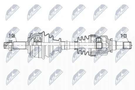 ПІВВІСЬ | TOYOTA YARIS 1.3 11- /ЛІВ/ NTY NPWTY163