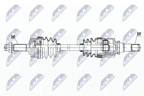 ПІВВІСЬ | TOYOTA AYGO 1.4HDI 05-, CITROEN C1 1.4HDI 05-, PEUGEOT 107 1.4HDI 05- /ЛІВ,MTM/ NTY NPWTY170