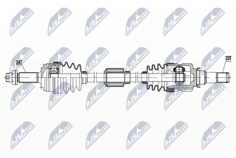 ПІВВІСЬ | TOYOTA AYGO 1.4HDI 05-, CITROEN C1 1.4HDI 05-, PEUGEOT 107 1.4HDI 05- /ПРАВ,MTM/ NTY NPWTY171