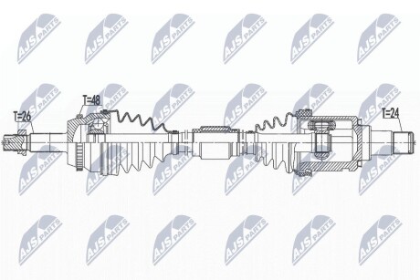 ПІВВІСЬ | TOYOTA CAMRY 2.5 ASV50 11-17 /ЛІВ/ NTY NPWTY172