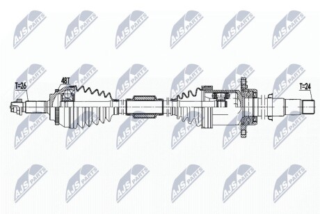 ПІВВІСЬ | TOYOTA AVENSIS 2.0D-4D 126KM 06-08 /ПРАВ, MTM 6B/ NTY NPWTY174