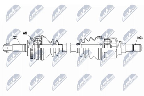 ПІВВІСЬ | TOYOTA YARIS/YARIS VERSO 1.3,1.5,1.4D-4D 99-05 /ЛІВ/ NTY NPWTY175