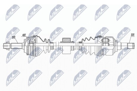 ПІВВІСЬ | TOYOTA YARIS/YARIS VERSO 1.3,1.5,1.4D-4D 99-05 /ПРАВ/ NTY NPWTY176