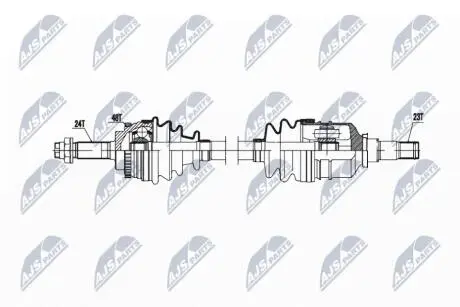 ПІВВІСЬ | TOYOTA YARIS 1.3 99-05 /ЛІВ/ NTY NPWTY178