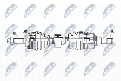 ПІВВІСЬ | TOYOTA YARIS 1.3 99-05 /ПРАВ/ NTY NPWTY179