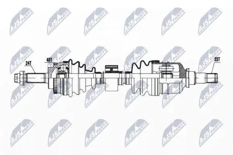 ПІВВІСЬ | TOYOTA YARIS 1.3 99-05 /ПРАВ/ NTY NPWTY179