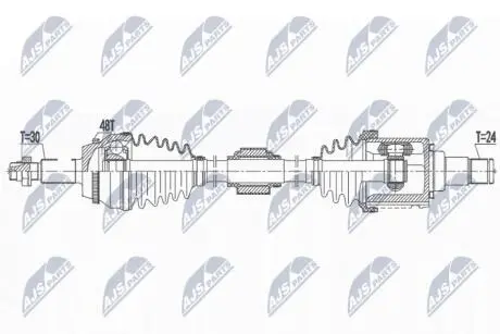 ПІВВІСЬ | TOYOTA HIGHLANDER GSU5# 3.5 AWD 16-19 /ПЕРЕД,ЛІВ,ATM/ NTY NPWTY180