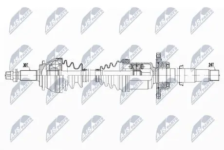 ПІВВІСЬ | TOYOTA RAV4 2.5HYBRID 10.2015-18 /ПЕРЕД,ПРАВ,ATM/ NTY NPWTY186