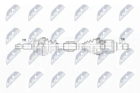 ПІВВІСЬ | TOYOTA RAV 4 2.2D-4D 2WD/4WD 06-12 /ПЕРЕД,ЛІВ,MTM/ NTY NPWTY187