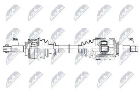 ПОЛУОСЬ NTY NPWTY190