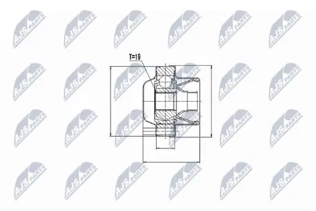 ШАРНІР РІВНИХ КУТОВИХ ШВИДКОСТЕЙ | VOLVO XC90 03-, V70/XC70 00-08, S40/V50 04-12, S60 02-09 /WSZYSTKIE MODELE AWD/ NTY NPWVV005
