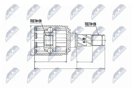 ШРКШ зовн. задн. 29X55.5X36 FORD KUGA CBV 08-12 NTY NPWVV007