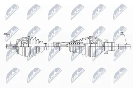 ПІВВІСЬ | VOLVO XC90 2.4D D5, 2.5T T5 2002-08.2006 /ПРАВ,ATM/ NTY NPWVV016