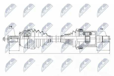 ПІВВІСЬ | VOLVO S60II/V60 2.0T3/T5 14-17 /ЛІВ,ATM,OPCJA 2/ NTY NPWVV027
