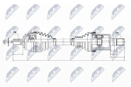 ПІВВІСЬ | VOLVO V40 2.0T4/T5,2.0D3/D4 12-17 /ЛІВ,ATM/ NTY NPWVV031