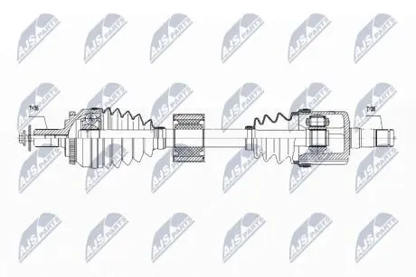 ПІВВІСЬ | VOLVO S80 2.0,2.4,2.4D,2.4D5 00-06 /ЛІВ,ATM/ NTY NPWVV037