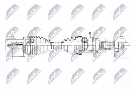 ПІВВІСЬ | VOLVO S80 2.0,2.4,2.4D,2.4D5 00-06 /ПРАВ,ATM/ NTY NPWVV038