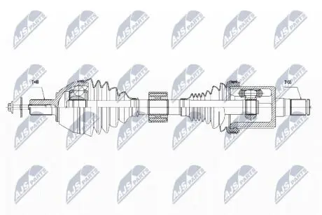 ПІВВІСЬ | VOLVO S80II / V70III 3.2V6 AWD 07- /ЛІВ,ATM/ NTY NPWVV040