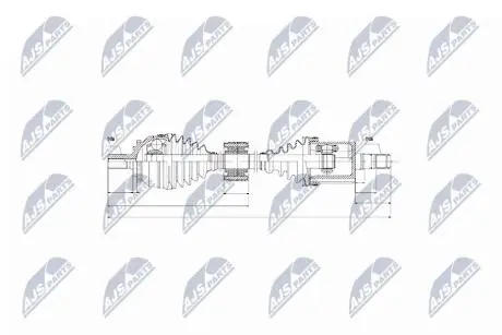 ПІВВІСЬ | VOLVO XC70 2.4T XC, 2.5T XC, 2.4D5 XC 00-08 /ЛІВ,ATM/ NTY NPWVV043