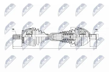 ПІВВІСЬ | VOLVO XC90 2.9T6 02-06 /ЛІВ,ATM/ NTY NPWVV047