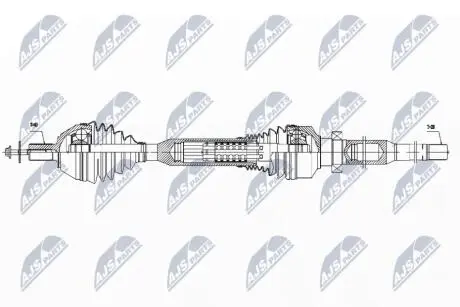 ПІВВІСЬ | VOLVO AWD XC60 3.2V6 09-15, 3.0T6 08-15, 2.0D3/D4 10-14 /ПРАВ,ATM TF-80SC/ NTY NPWVV058