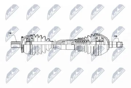ПІВВІСЬ | VOLVO XC90 VIN 354118-> 2.5T 02-07, 2.4D5 02-07 2007-2014 /ЛІВ,ATM/ NTY NPWVV059