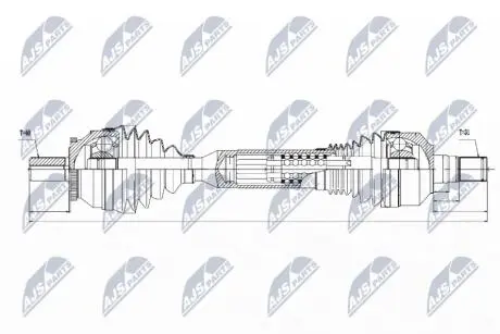 ПІВВІСЬ | VOLVO AWD XC60 3.2V6 09-15, 3.0T6 08-15, 2.0D3/D4 10-14 /ЛІВ,ATM TF-80SC/ NTY NPWVV061