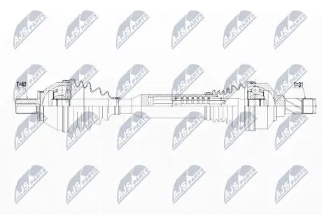 ПІВВІСЬ | VOLVO XC60 D3/D4/D5 2.0D/2.4D 10- /ЛІВ,ПЕРЕД,MTM M66/ NTY NPWVV103