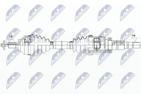 ПІВВІСЬ | VOLVO ENG. 2.0 146KM, 2.0D 136KM S40II/V50 04-12, C30 06-12, C70II /ПРАВ, ATM MPS6/ NTY NPWVV113