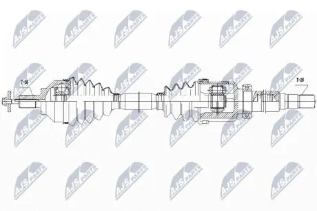 Приводной вал (полуось) volvo 2 0 146 км,36001181 NTY NPWVV113
