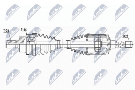 ПІВВІСЬ | VOLVO AWD XC60 08-, S60II/V60 10-18, V70III 07-, S80II 06- /ЗАД,Л/П/ NTY NPWVV119