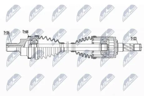 ПІВВІСЬ | VOLVO AWD XC60 08-, S60II/V60 10-18, V70III 07-, S80II 06- /ЗАД,Л/П/ NTY NPWVV119